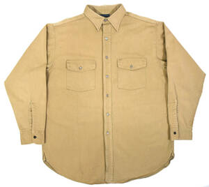 1940-50s MONTGOMERY WARD US.ARMY L/S Shirts L〜XL ヴィンテージモンゴメリーワード コットンシャツ 長袖 ベージュ VINTAGE