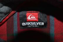 ☆US古着 QUIKSILVER クイックシルバー ネルシャツ チェック柄 レッド赤×グリーン緑【M】コットン　　　　　◆3312◆_画像4