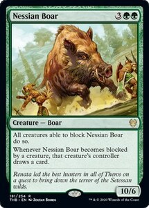 ネシアンの猪/Nessian Boar [THB] テーロス還魂記 MTG 英語 181 H1