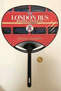  London bus LONDON BUS double decker get into car memory "uchiwa" fan Shimonoseki ( prompt decision equipped )