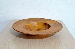 木工作家 木製皿 ウッドプレート　ケヤキ　作家 食器 プレート　作家　パスタ皿　器　作家物　リム