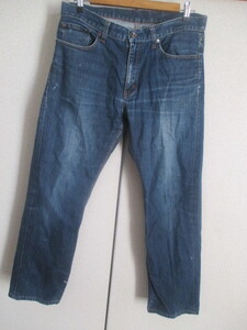 W33(84cm)◆ユニクロ◆デニム パンツ◆青 ◆used◆