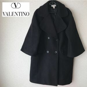ヴァレンティノ　VALENTINO 希少　ヴィンテージ　ロングコート コート　黒　ブラック　Vintage coat