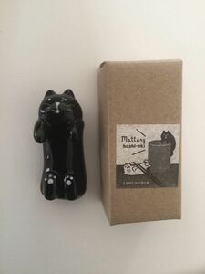 DECOLE( deco re) navy blue navy blue bru/ cat. . chopsticks put ( black cat )/ ceramics made / ornament / display 