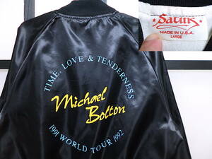 90s マイケルボルトン ツアー ジャケット USA製 / 90年代 1991-1992 Michael Bolton Time, Love & Tenderness スタジャン アメリカ製