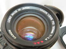 SN1-38　Canon(キャノン)　フィルムカメラ　A-1 2275527　レンズ/CANON LENS FD 50mm 1:1.4 S.S.C　Kenko(リング/ケンコー) 55→58_画像2