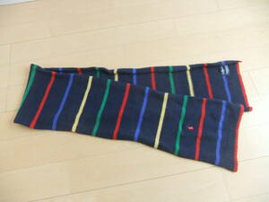 POLO RALPH LAUREN LAMBS WOOL MUFFLER ラルフローレン マルチカラー マフラー 100%ウール 紺赤青緑黄