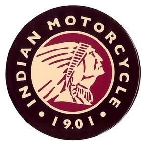インディアンモーターサイクル ラウンド 円形 アメリカンブリキ看板