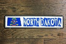 ノースダコタ州 NORTH DAKOTA ミニストリートサイン アメリカンブリキ看板 アメリカ 雑貨 アメリカン雑貨_画像2