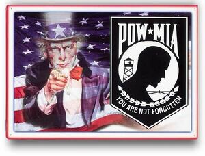 アンクルサム POW MIA 私たちは忘れない アメリカンブリキ看板 アメリカンブリキ看板 アメリカ 雑貨 アメリカン雑貨