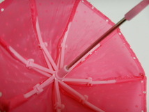 タカラ　ジェニー　momoko　タミーちゃん　リカちゃん　アゾンドール　傘　水玉　ピンク　人形用　1/6_画像4