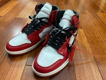 ★正規品・美品・激レア！NIKEｘOFF WHITE【ナイキ×オフホワイト】スニーカー RED 9 AIR JORDAN1　レシート有_画像1