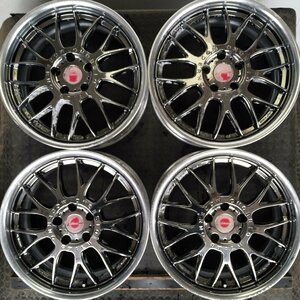 管理番号：W1-279【4本価額】【18x7.5J 5x114.3 ET+48 ハブ79】speed star LM9・ノア・ヴォクシー等店頭直接引取・下取可能