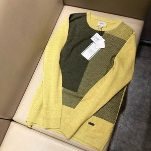  postage included * tag equipped![s donkey Kia made ]* regular price :35,900 jpy * sweater [ Logo plate attaching ] knitted [ARMANI COLLEZIONI] wool / men's 