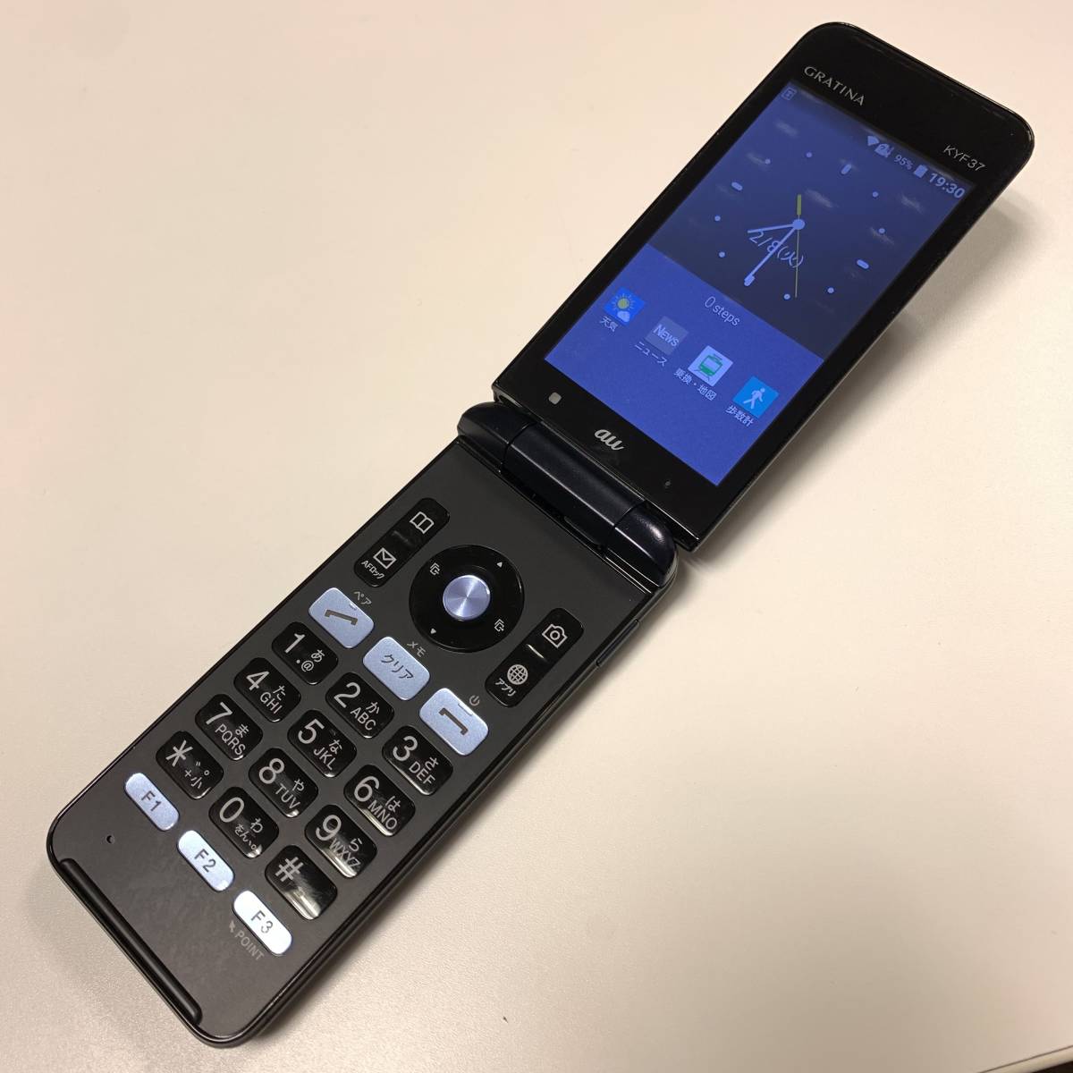 送料無料】品 simロック解除済 au KYF42 GRATINA ブルー www