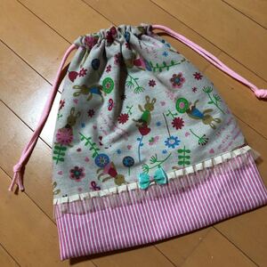 ハンドメイド 巾着袋 お着替え入れ 体操着入れ