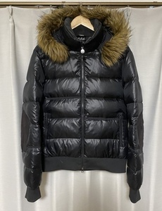 国内正規☆【EMPORIO ARMANI】EA7 DOWN JACKET NERO BK フーデットダウンジャケット L エンポリオアルマーニ 2A268 271387