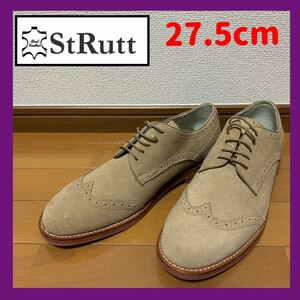 StRutt ストラット スエードレザー ビジネスシューズ 短靴 ウィングチップ レザーシューズ 革靴