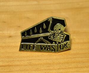 USAインポート Pins Badge ピンズ ピンバッジ ラペルピン スカル ドクロ 髑髏 骸骨 ガイコツ 海賊 バイク ライダース ロック ROCK 003