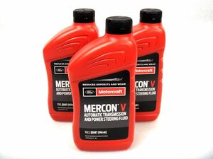  free shipping ( Okinawa * excepting remote island ) Ford * Lincoln original Motorcraftma- navy blue V ATF automatic transmission fluid & power steering fluid 3 pcs set 