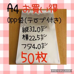 数セットのみ opp袋 横22.5+縦31.0+フタ4.0 50枚