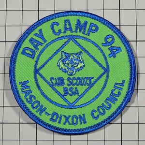 BF159 カブスカウト BSA 丸形 ワッペン パッチ ロゴ DAY CAMP 94 MASON DIXON COUNCIL