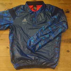  prompt decision! rare thing condition good camouflage pattern adidas Professional Adidas Professional pull over cotton inside heat insulation Wind breaker largish. S