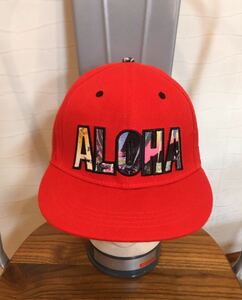 未使用品／FS／ALOHA／キャップ／レッド／フリーサイズ