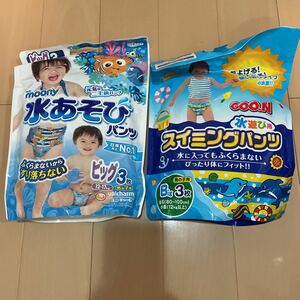 GOO.Ng-n swimming pants playing in water pants 3 sheets moony water game pants M size 3 sheets total 6 sheets swimsuit Homme tsu