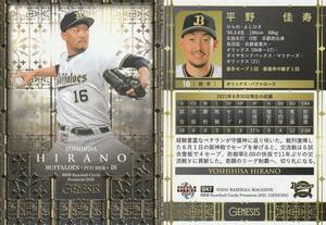 2021　BBM　GENESIS　オリックス・バファローズ　平野佳寿【047】レギュラーカード