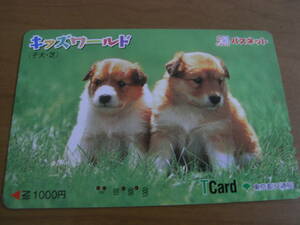 使用済パスネット　TCard　東京都交通局　子犬・芝