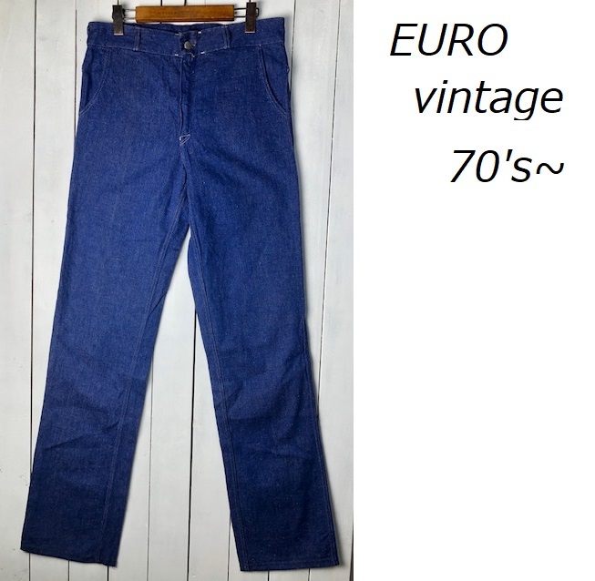 ユーロ古着 Vintage 70s～ ワークデニムパンツ 48 ヨーロッパ古着