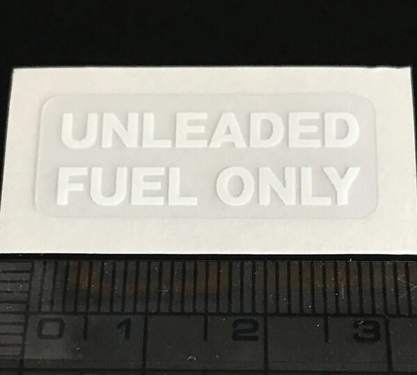 ポルシェ　空冷　911系　930/964/993共通　燃料メーターガラス交換・レストア用　UNLEADED FUEL ONLY デカール【レプリカ/製作品】03