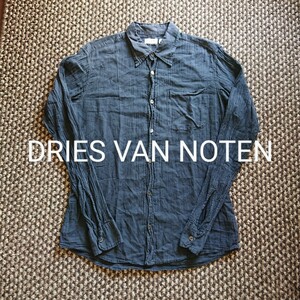 DRIES VAN NOTEN シャーリング デザインストレッチシャツ ドリスヴァンノッテン