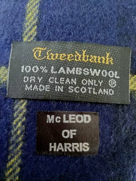 ★送料無料★ EU古着 McLEOD OF HARRIS Tweedbank マフラー ユーロ古着 タータンチェック