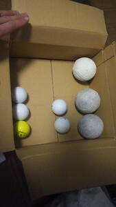 野球のボール3個、ゴルフのボール5個　中古　汚れ、傷多々あり