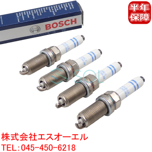 アウディ A3 S3(8V1 8VK 8VA 8VF 8VS 8VM) 1.8 2.0 ダブルプラチナ スパークプラグ 4本セット(1台分) BOSCH製 FQ5NPP332S 06K905601B