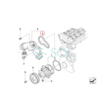 BMW E46 E39 E60 E61 サーモスタットハウジング ガスケット 320i 323i 325i 328i 328Ci 330i 330xi 330Ci 525i 528i 530i 11537509357_画像2