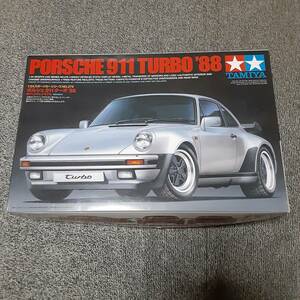 [タミヤ] 1/24 '88 930型 ポルシェ 911ターボ 未開封 ディスプレイモデル グレーボディ 純正ホイール入 メタルインレットシール入りPORSCHE