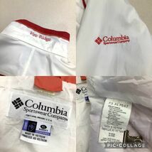 USA規格 Columbia コロンビア マウンテンジャケット ナイロンジャケット レディース 大きいサイズ USA XL ホワイトレッド アウトドア_画像10