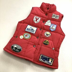 Ralph Lauren POLO JEANS Ralph Lauren Polo jeans full deco badge reversible eko down vest lady's S red red 