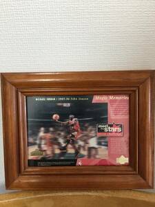 UPPER DECK made Michael * Jordan large postcard type memory card, frame picture frame attaching (MICHAEL JORDAN-1995-1996 NBA Season)