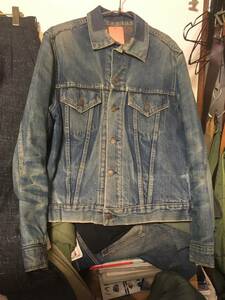 2202ビンテージ60’sLEVI'Sリーバイス3rd559XX裏ブランケットBIGビッグEリメイク刺繍デニムDENIMジャケットOLDオールド ジージャンUSED古着