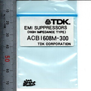 電子部品 TDK EMC/EMI対策部品 ACB1608M-300 20個 300Ω(100MHz) 1.2Ω 150mA 1608サイズ チップインダクタ SMD ノイズ対策