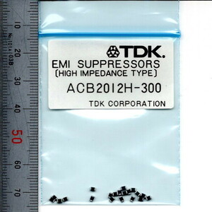  electron parts TDK EMC/EMI measures parts ACB2012H-300 20 piece 300Ω(100MHz) 1.3Ω 100mA 2012 size chip in daktaSMD noise measures 