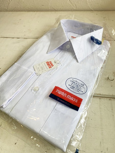 ◆F17◆SWANMATE　男子 スクールワイシャツ　半袖　綿混　中学・高校　ホワイト　白　サイズ35(首周り）-72　長期保管品　難有