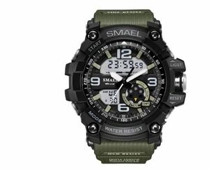 送料無料　SMAEL　スマイル腕時計 メンズ　ウォッチ 防水 スポーツ アナログ デジタル クオーツ 多機能 ミリタリー ライト 運動
