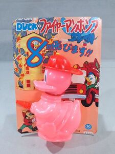 ■未使用 当時物 増田屋 マスダヤ DUCK・ファイヤーマンポンプ ディズニー ドナルドダック 水鉄砲 プラ玩具 昭和レトロ ビンテージ■