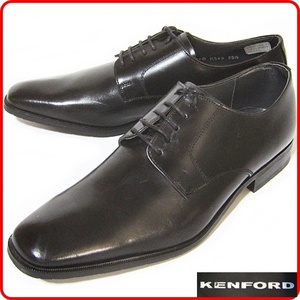 即決★KENFORD★メンズ25.5㎝ レザービジネスシューズ ケンフォード 美品 本革 ブラック 黒 レースアップ ドレスシューズ 本皮
