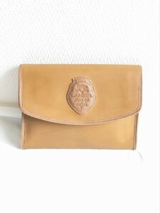 ランセル イタリア製 レザー 系 キャメル 系 セカンドバッグ クラッチバッグ LANCEL PARIS